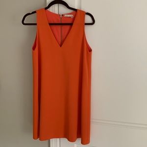 Alice and Olivia Mini Swing Shift Dress in Orange - Size 4